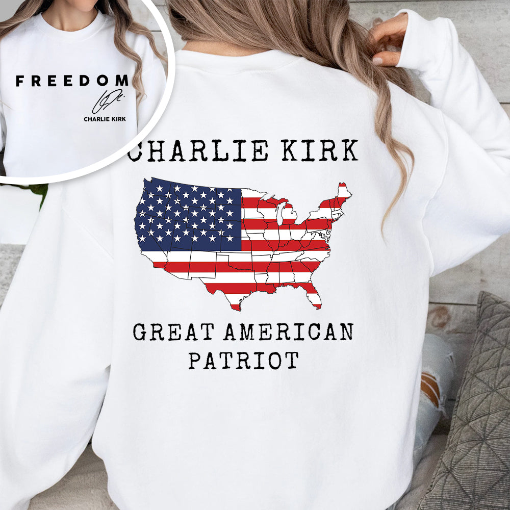 Great America Patriot Charlie Kirk Freedom Back & Front Shirt TH10 64567