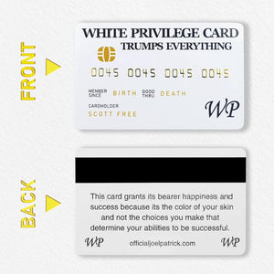 White Privilege Cards Trumps Everything Funny Card Joke Wallet Inspirational Cards (6) for Father'S Day