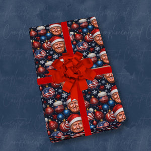 MAGA Donald Trump Design Christmas Wrapping Papers, Holiday Gift Wrap, Trump, Festive Gift Wrap, Political Wrapping Paper, Trump Christmas