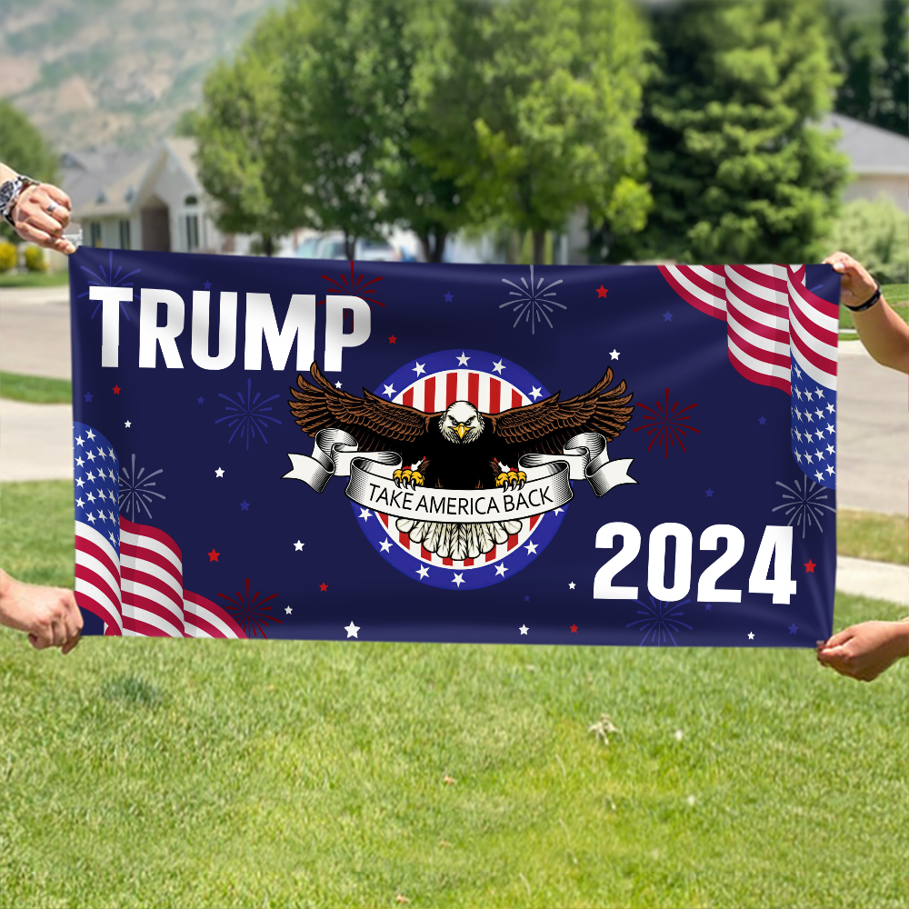 Trump 2024 America President Banner TA29 62446
