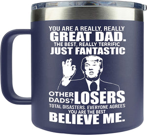 Gifts for Dad from Daughter, Son - Dad Gifts from Daughter, Son for Fathers Day - Birthday Gifts for Dad, Funny Dad Birthday Gifts - Best Dad Mug 14Oz