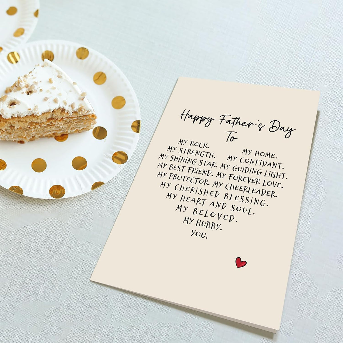 Romantic Poem Father'S Day Card for Husband, Sweet Husband Fathers Day Card from Wife, Happy Father'S Day to My Dear Hubby