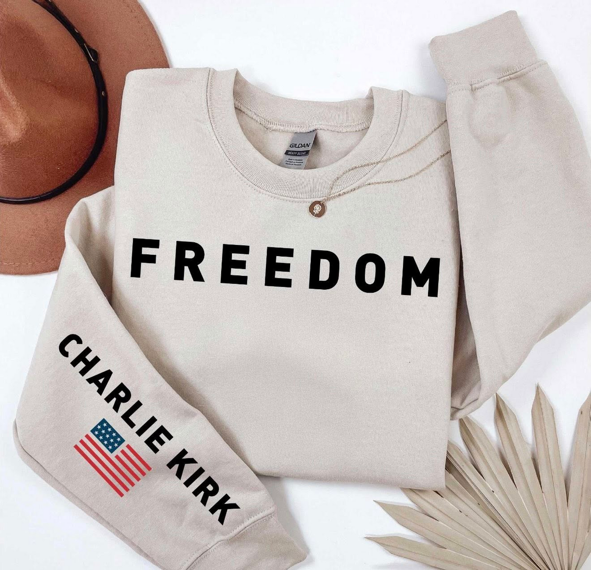 Charlie Kirk Freedom Sleeve Printed Sweatshirt TH10 64541