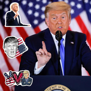 Trump 2024 Stickers (200 Pcs) Patriotic American Support Sticker Make America Great Again Decor USA Flag Decal Gifts Merch for Laptop Window Luggage Guitar Skateboard