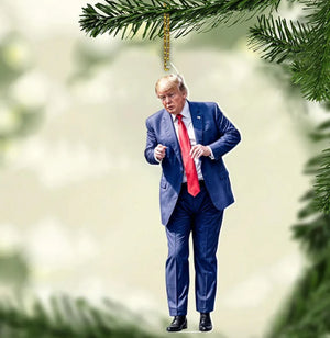 Trump Dancing Ornament, Christmas Trump Acrylic Ornament | Perfect for Car & Christmas Tree Decor