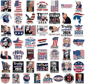 Trump Hat 2024 Donald Trump Hat Take America Back MAGA USA Trump Socks Men Trump Stickers 50Pcs