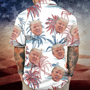 Custom Face Trump Tropical Summer Vibe Hawaii Shirt LM32 65351