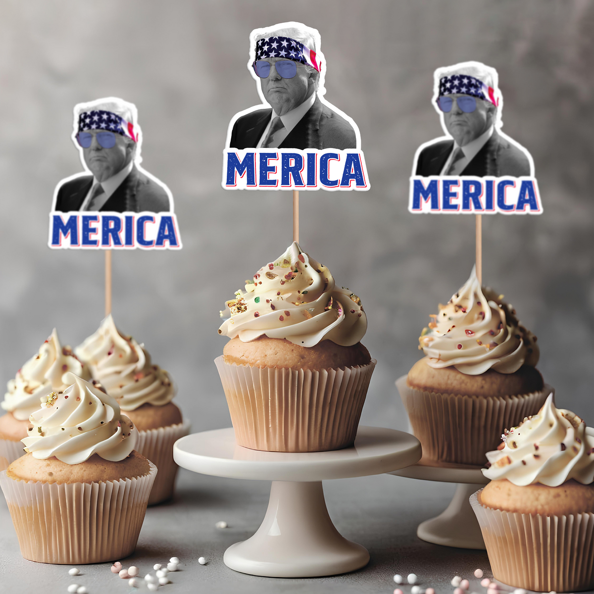American Trump Independence Day Party Decoration Cupcake Toppers LM32 65339