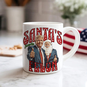 Santas Favortite Felon Distressed White Mug HO82 65232