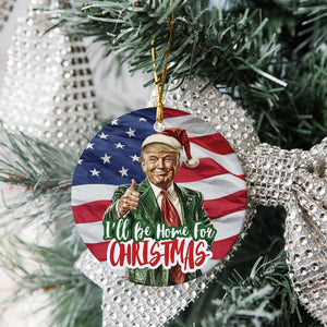 I'll Be Home for Christmas Ornament, Christmas Donald Ceramic Ornament HA75 63782