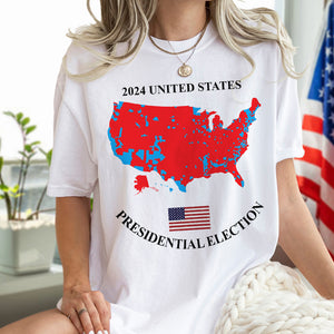 Trump US Presidential Election 2024 Map Bright Shirt HA75 67068