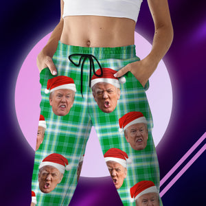 Custom Donald Trump Face With Christmas Pattern Sweatpants HA75 63884