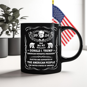 Donald J. Trump American Patriotic President Black Mug HA75 63920