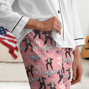 Trump 45 47 Dancing Trump Valentine's Day Gift Pajamas HA75 64252