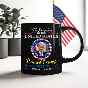 President Donald Trump Inauguration Day 2025 Black Mug HO82 65648