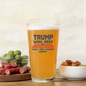 Trump Won 2024 Print Beer Glass TH10 64023