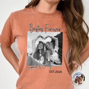 Custom Photo Bestie Forever Comfort Shirt - Personalized Best Friend Gift TH10 170495
