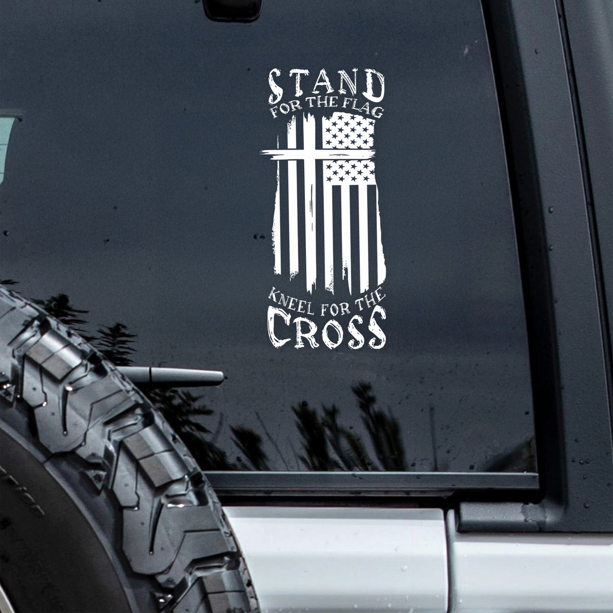 Stand for The Flag Kneel for The Cross Car Window Decal Sticker LM32 897351