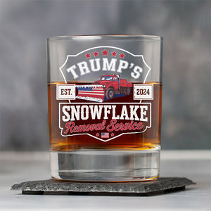 Trumps Snowflake 2024, Snowflake Removal Trump Whisky Glass HA75 67168