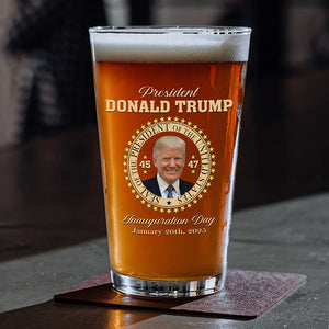 President Donald Trump Inauguration Day Beer Glass HA75 63956