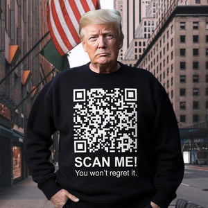 Funny QR Scan me President Trump 45 47 Dancing Dark Shirt HA75 64184