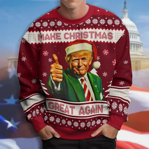 Trump Make Christmas Great Again Funny Ugly Sweater HA75 63717