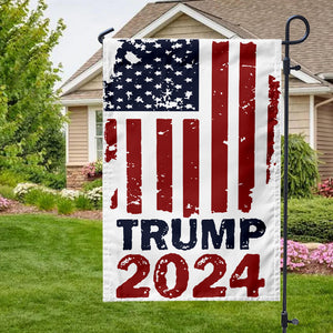 Trump 2024 With US Flag Garden Flag HO82 63422