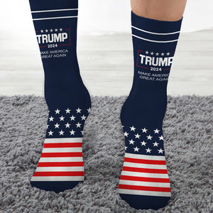 Trump 2024 Make America Great Again US Election Middle Tube Socks HO82 65514