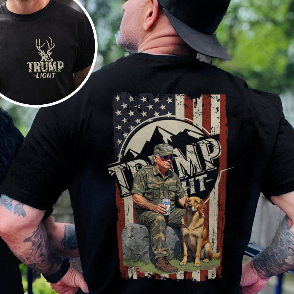 Custom President Trump Light Deer Hunting Back And Front Shirt HO82 65372