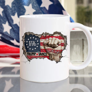 Trump Vance We The People With 3D Effect White Mug HO82 65328