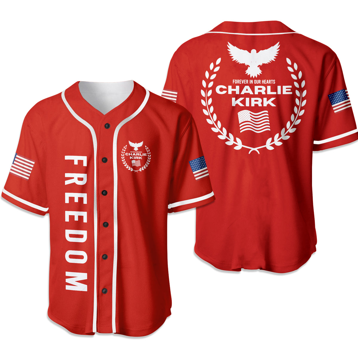 Freedom Chalie Kirk Baseball Jersey Shirt TH10 64521