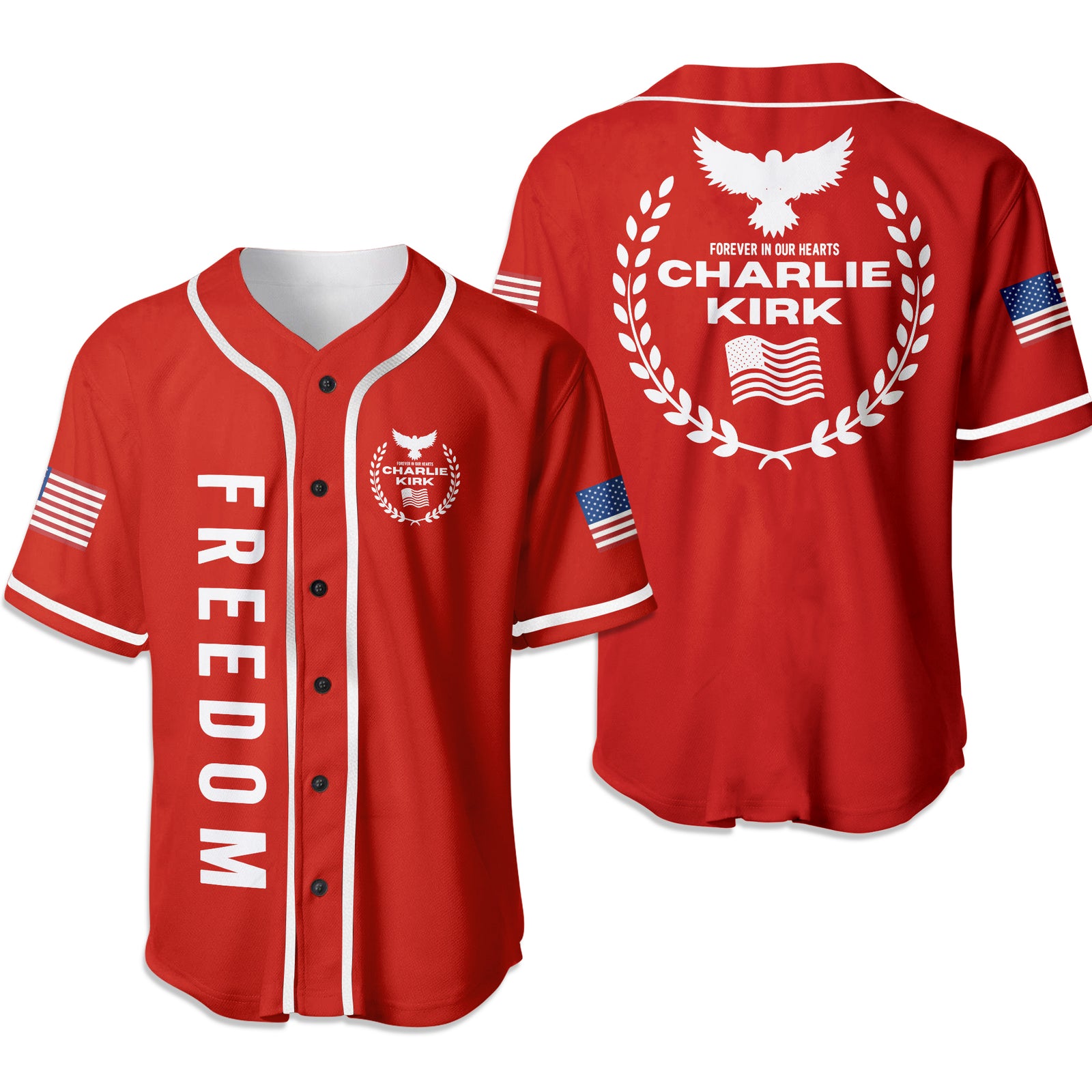 Freedom Chalie Kirk Baseball Jersey Shirt TH10 64521