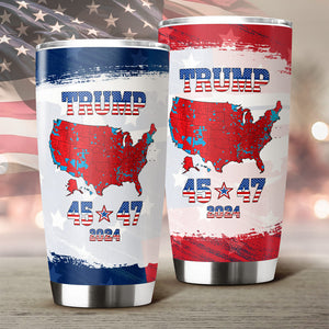 Trump 45 47 US Presidential Election 2024 Map Fat Tumbler N304 HA75 64116