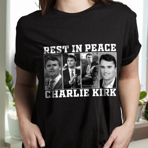 Rest In Peace For Charlie Kirk Memorial Dark Shirt HO82 65732
