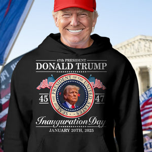 Donald Trump 47th President Dark Shirt - Inauguration Day 2025 Edition LM32 65101