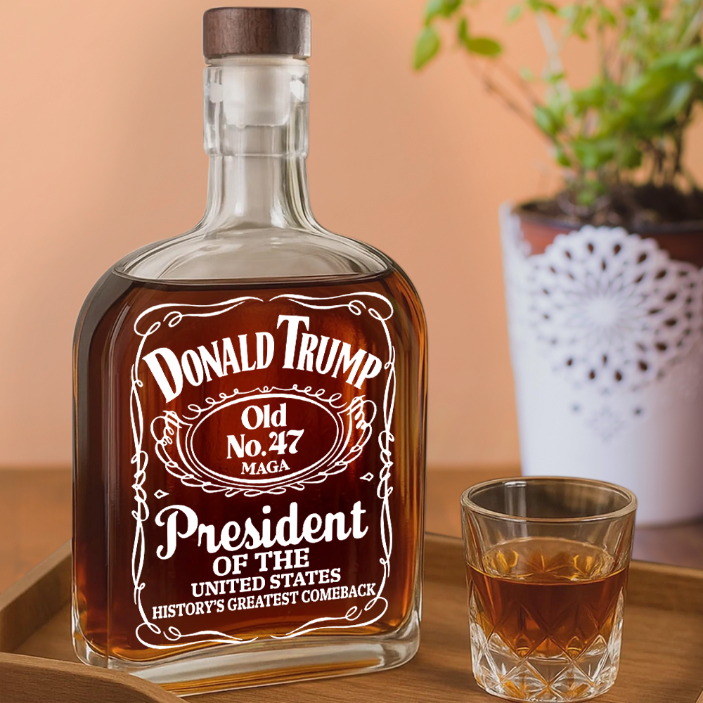 Donald Trump President Of United States Old No. 45 47 Whiskey Bottle HA75 64406