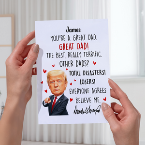 Personalized Gift Funny Donald Trump Mother's Day Thankyou Card LM32 65331