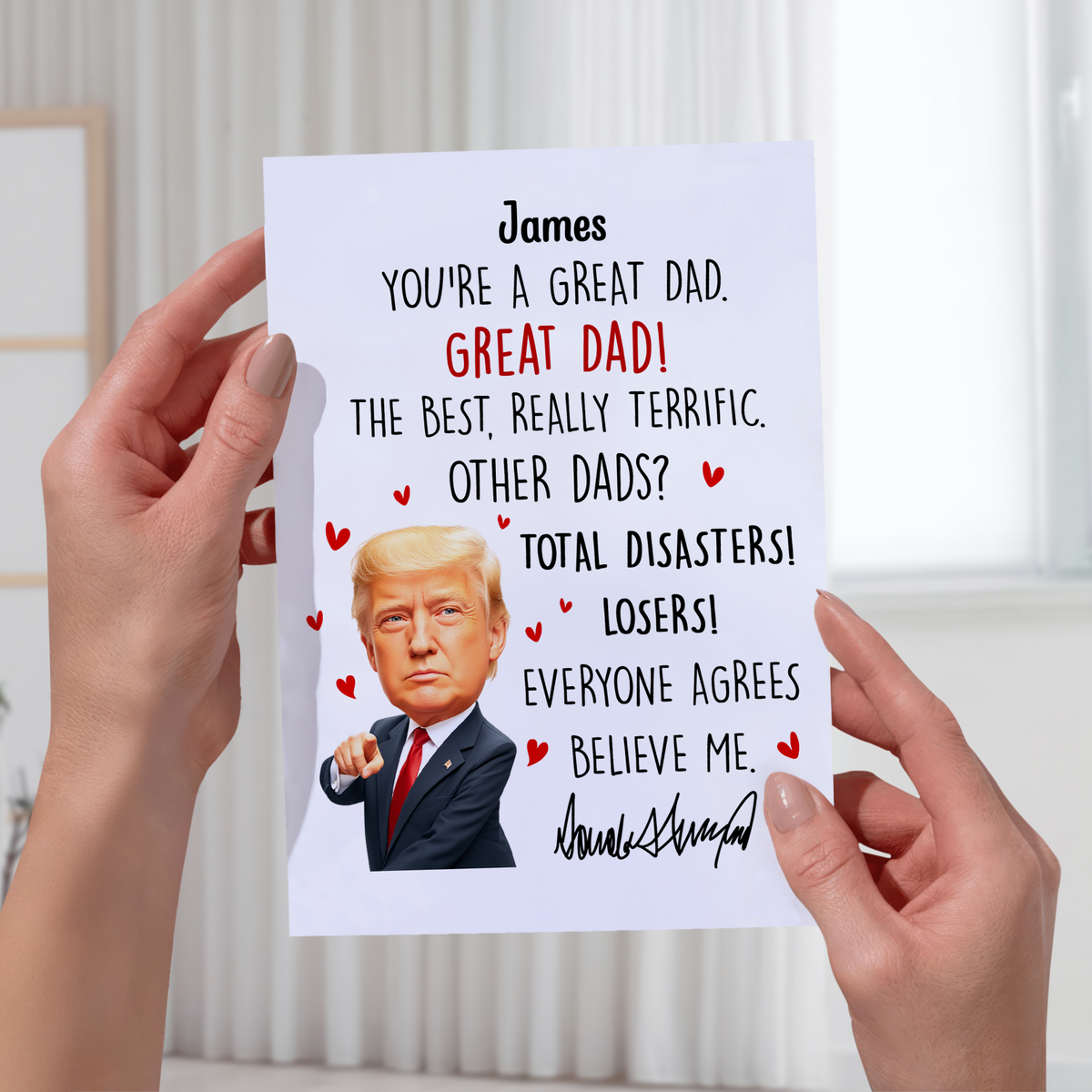 Personalized Gift Funny Donald Trump Mother's Day Thankyou Card LM32 65331