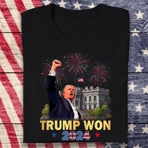 Trump Won Donald Trump US President 47th Shirt HO82 65280