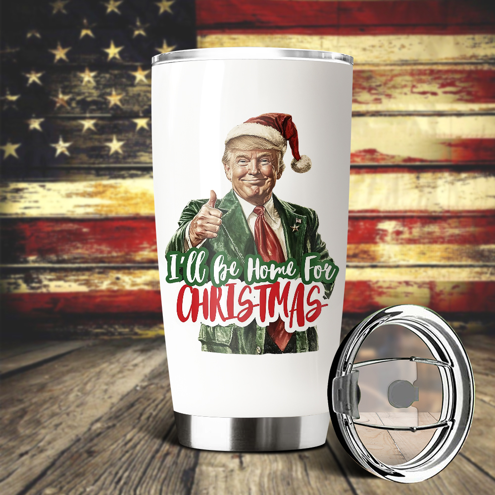 I'll Be Home for Christmas Tumbler, Christmas Donald Fat Tumbler HA75 63786