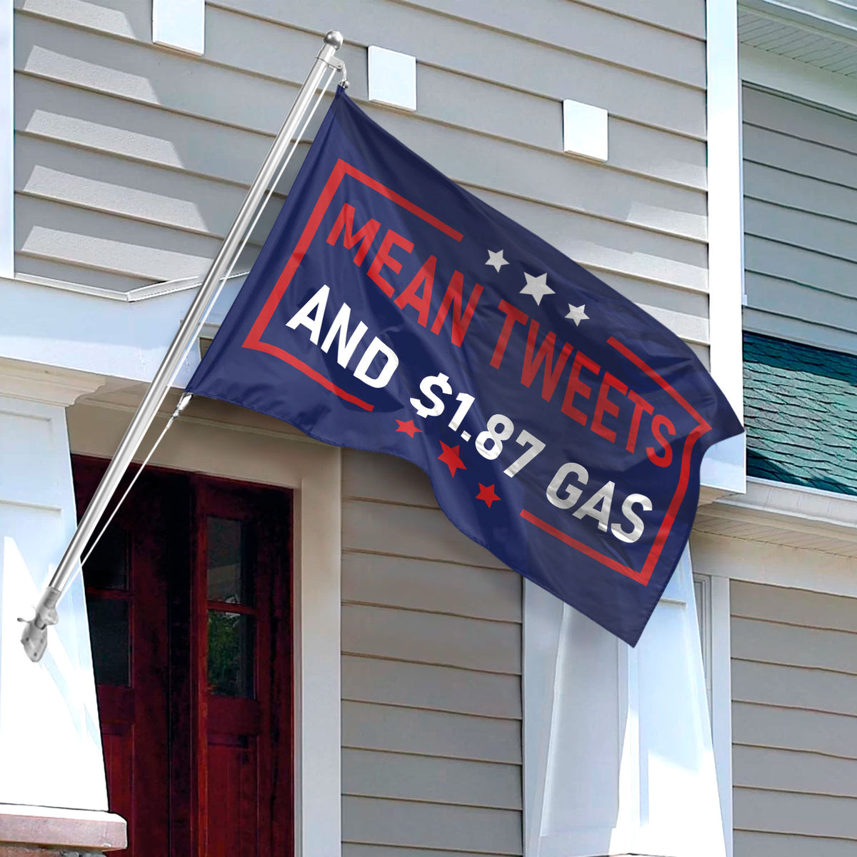 Double-Sided Independence Day Mean Tweets And $1.87 Gas Flag HO82 62678