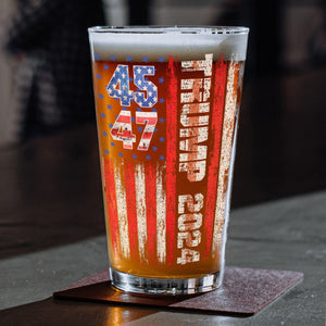 Personalized Gift Trump 45 47 - 2024 Beer Glass HA75 63721