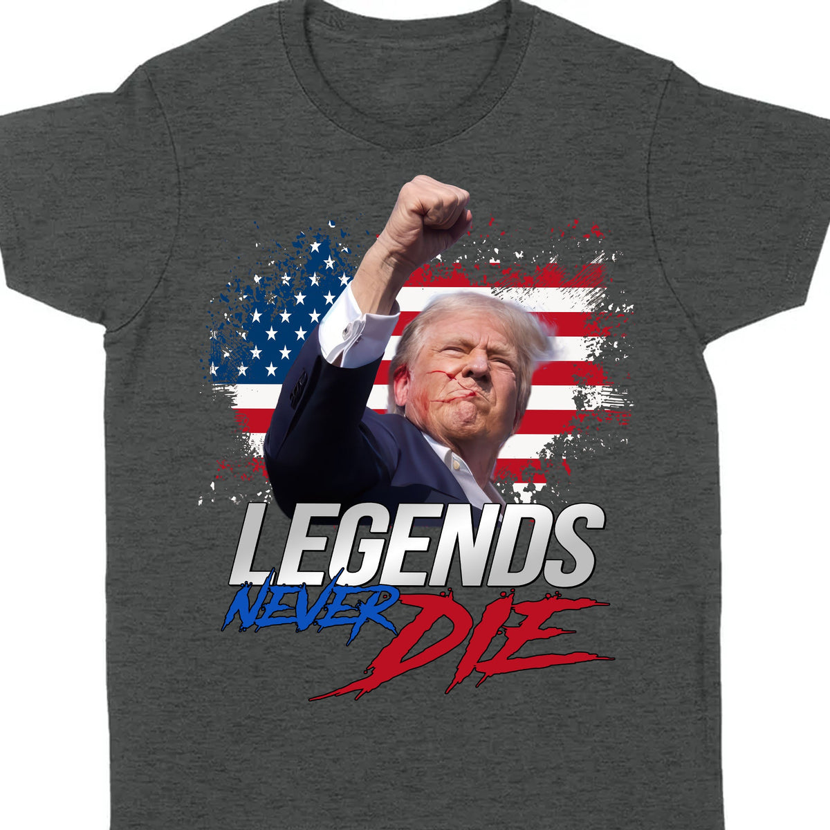 Trump Legends Never D** | Trump Fi**t 2024 Shirt Pennsylvania Rally | Shirt Dark C1116 - GOP
