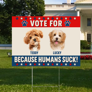 Custom Photo Vote For These Paws Yard Sign HA75 63366