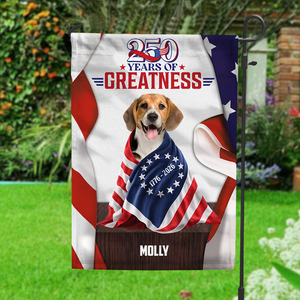 Custom Dog Cat Photo 250 Years Of Freedom 1776 2026 Patriotic American Garden Flag HO82 901304