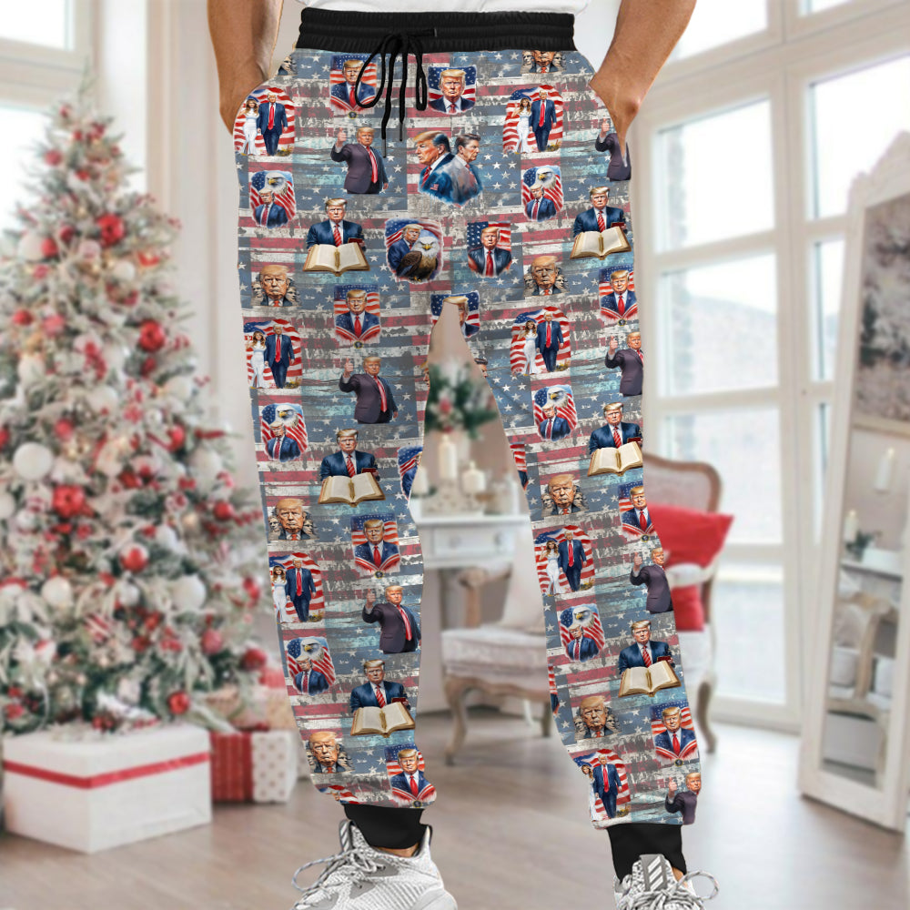 Trump Cartoon Funny MAGA Christmas Gift Sweatpants LM32 63967