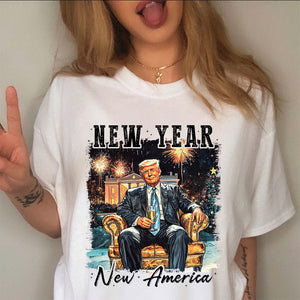 New Year New America President Donald Trump Shirt HA75 64280