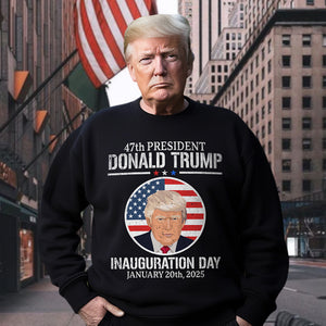 President Donald Trump Inauguration Day 2025 47th President Dark Shirt HO82 65654