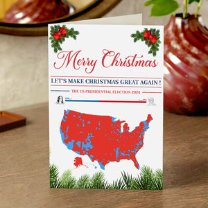 Trump Electoral Map Win 2024 Christmas Card - Election 2024 Card HO82 67104