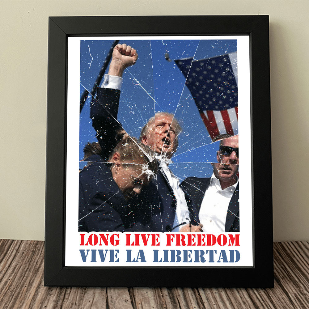 Freedom Is B*****proof Trump 2024 Picture Frame Canvas Poster HO82 63026